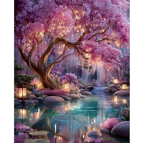 Ycydilirab Dream Tree Paint by Numbers Kits for Adults Paint by Number AdultTree Canvas Paint by Numbers for AdultsDrawing Colorful Paintworks Artwork for Adult Home Wall Decoration and Gifts16x20inch - Image 1