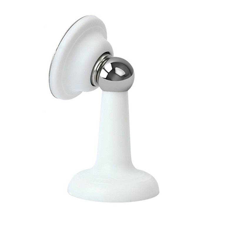 Non-Perforated Door Suction: White High-Quality Silicone Anti-Collision Design - Strong Magnetic Core Reliable Holding Power - No-Drill Easy Installation Ground Suction Door Stopper for Home Office Ho - Image 1