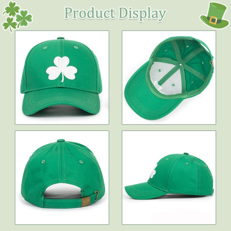 FGSS Shamrock-Green Baseball-Cap for Men-Women - St Patrick's Outdoor Sun Hat Breathable Sports Golf Peaked Hat - Image 3