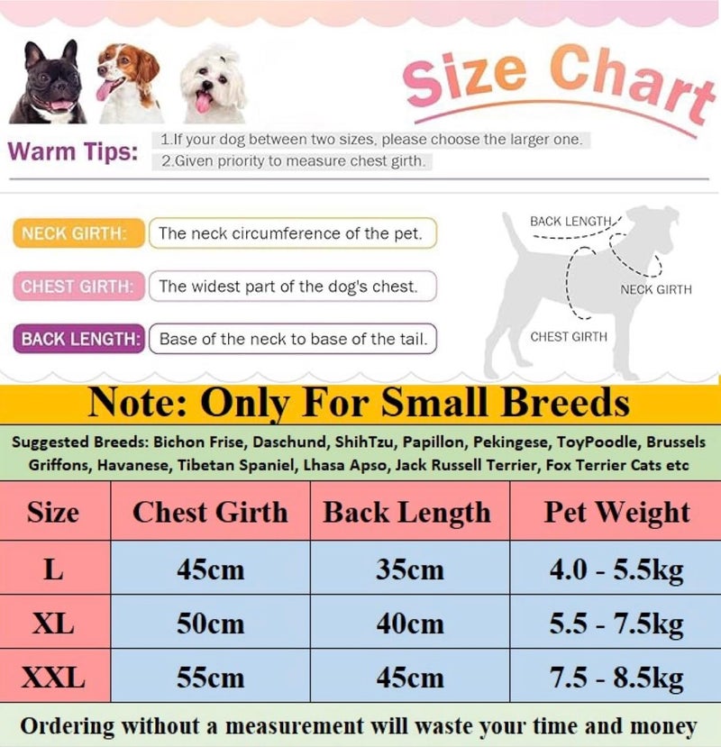 KUTKUT Small Girl Dog & Cat Flower Pattern Dress with Lovely Bow Pet Apparel | Puppy Dress Birthday Pet Apparel Dresses | Frock Dresses for Shihtzu, Pug, Lhasa Apso etc (Size: XL, Bust: 50cm) - Image 5