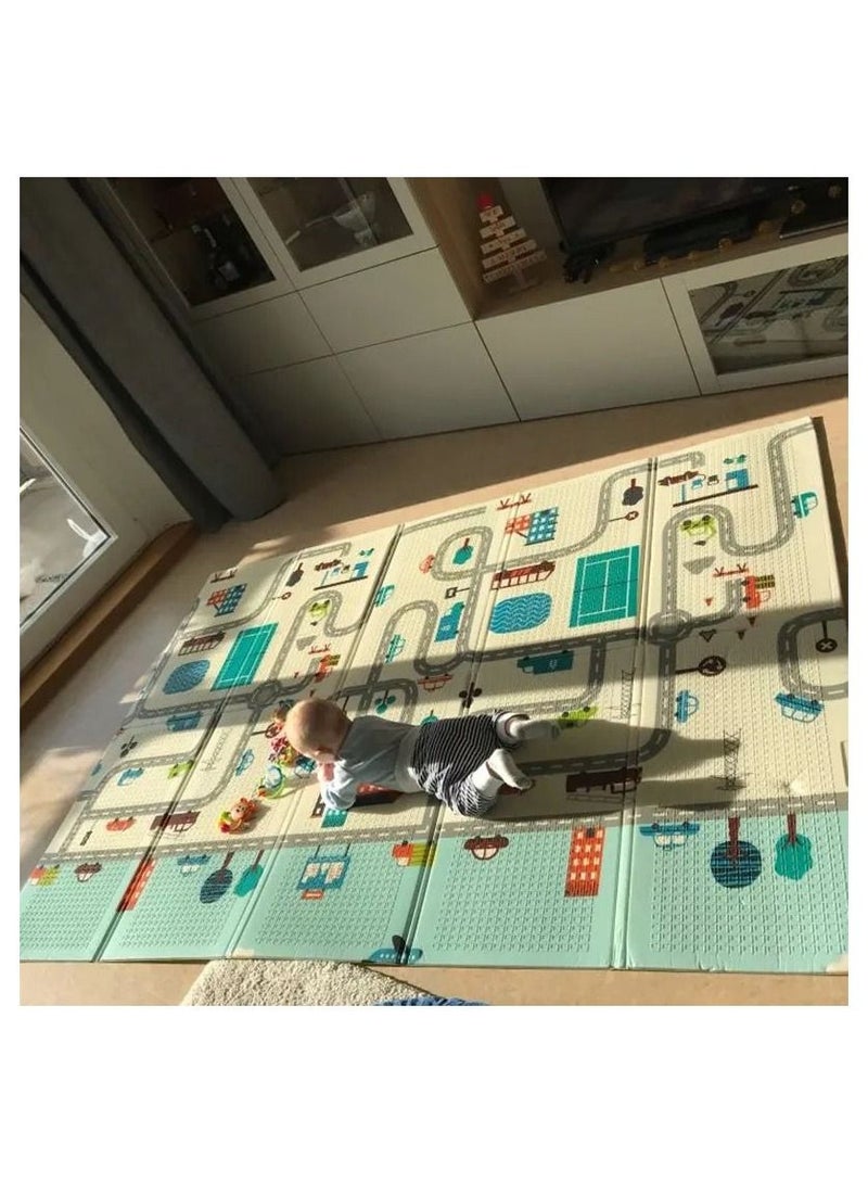 سجادة لعب إسفنجية للأطفال ، سجادة إسفنجية سميكة قابلة للطي للأطفال والرضع (قد يكون التصميم جدًا) - Image 3