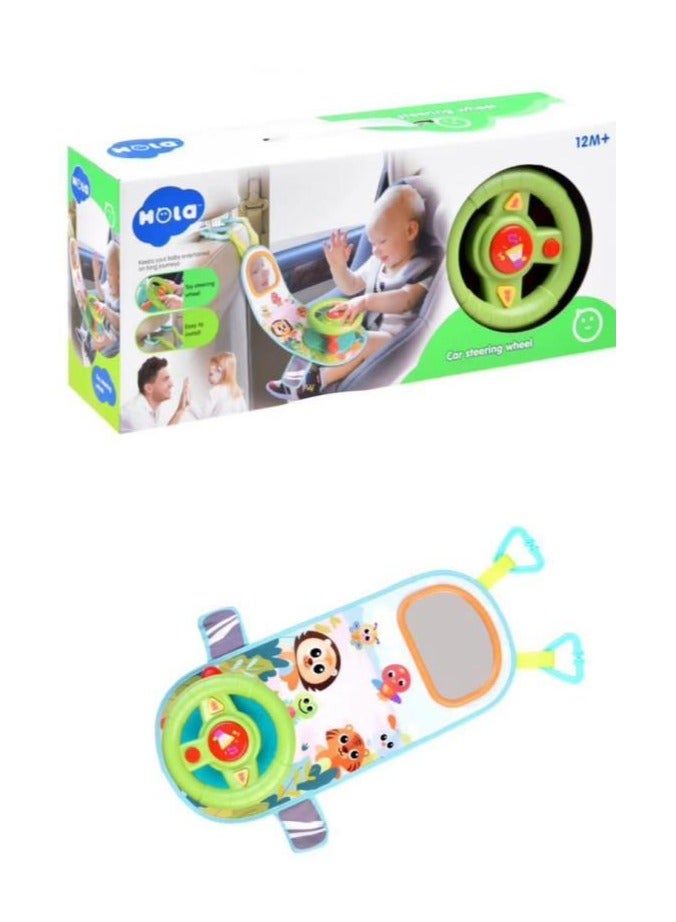 bellanina Car Seat Steering Wheel Toy with Music, Lights, and Driving Sounds for Engaged Trave  - Image 4