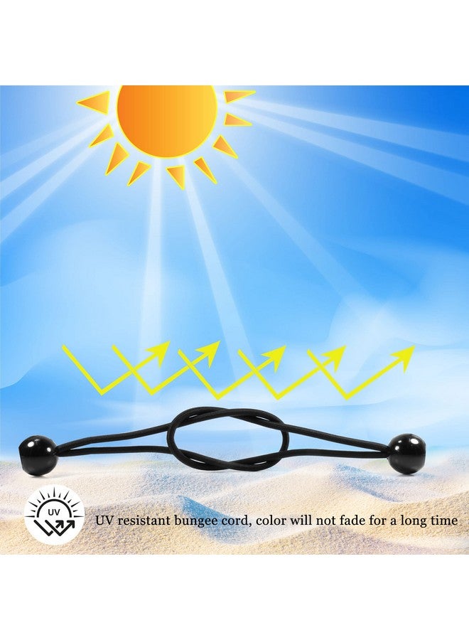 Joneaz Bungee Balls 6 Inch,Black Bungee Cord for Canopy Tarp, UV Resistant,50-Piece - Image 4