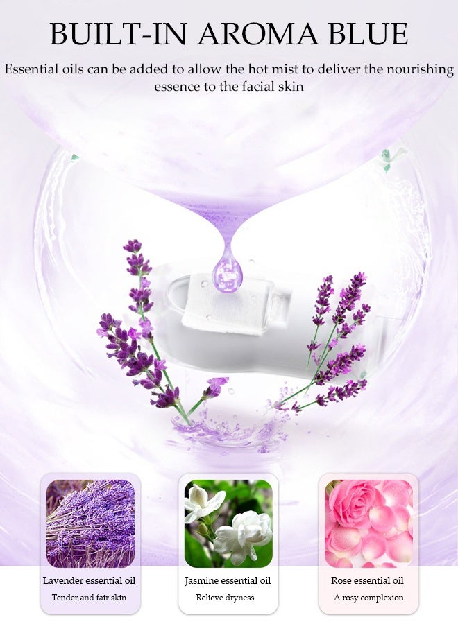 DUNISO Face Steamer with 360° Rotatable Sprayer，Hot Mist Humidifier Steamer,Portable Facial Steamer for Personal Care,Use at Home or Salon，White - Image 4