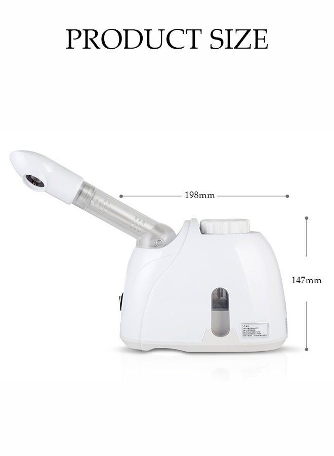 DUNISO Face Steamer with 360° Rotatable Sprayer，Hot Mist Humidifier Steamer,Portable Facial Steamer for Personal Care,Use at Home or Salon，White - Image 2