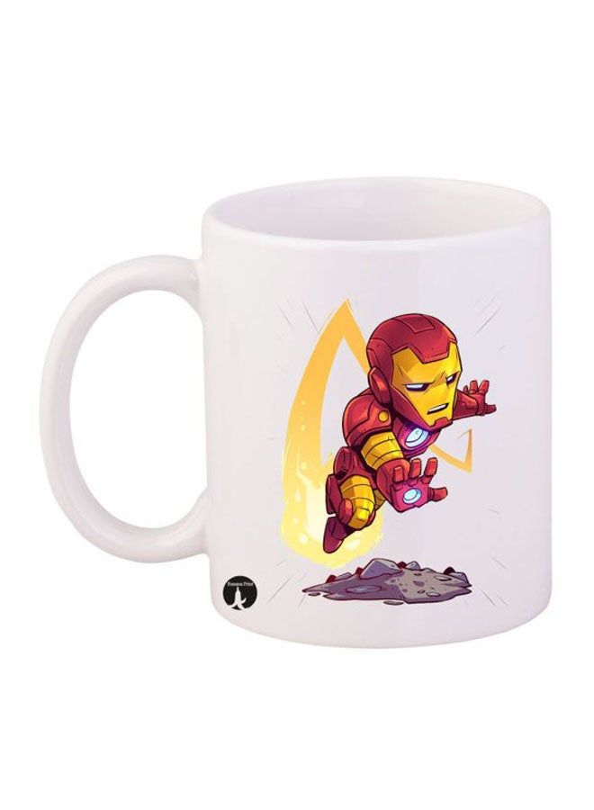 RKN Iron Man Printed Mug White/Red/Yellow 12ounce - Image 2