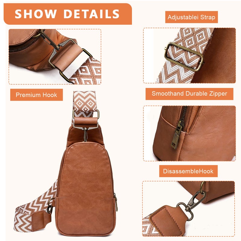 HANNEA® PU Crossbody Phone Bag for Women with Adjustable Shoulder Strap - Image 3