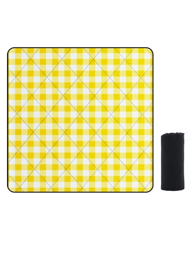 Generic Yellow stripes Oversized Picnic and Beach Blankets Pads Thickened Double Layer Sandproof Waterproof Pads Portable Camping Pads Outdoor Pads Tent Sleeping Pads Striped Thickened Picnic Pads  - Image 4