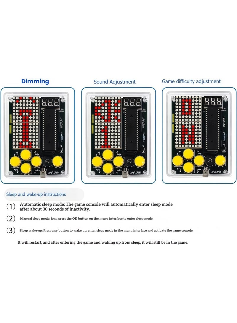 SYOSI DIY Retro Pixel Game Kit, 7-in-1 Electronic Soldering Project Console with Case for STEM Learning, Kids and Teens Educational Soldering Practice, Creative Gift for Friends - Image 5
