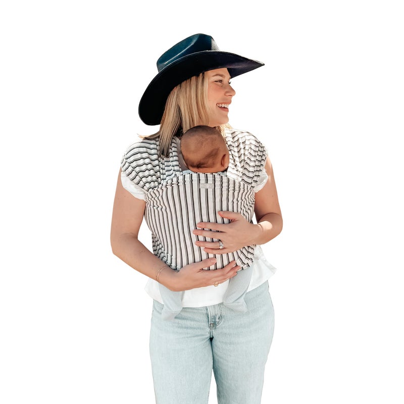 Moby Baby Wrap Carrier Classic for Newborns to Toddlers (8-33lbs), Infant Sling Carrier, Lightweight & Hands Free Design, Adjustable for All Body Types (Heirloom Stripe) - Image 1
