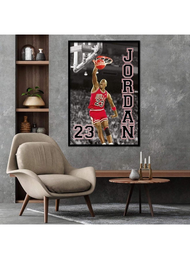 Close Up Michael Jordan NBA Poster 23 Slam Dunk - Image 2
