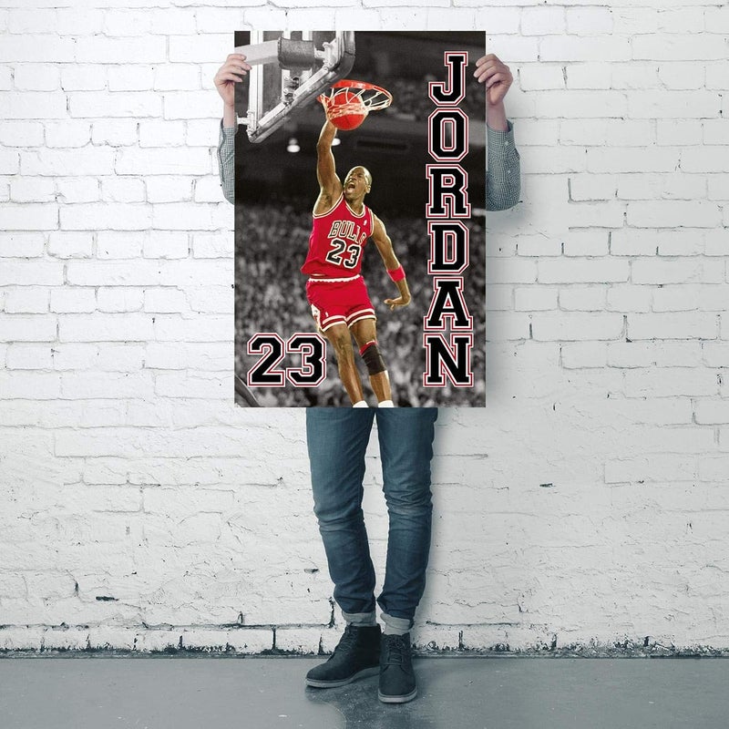 Close Up Michael Jordan NBA Poster 23 Slam Dunk - Image 4