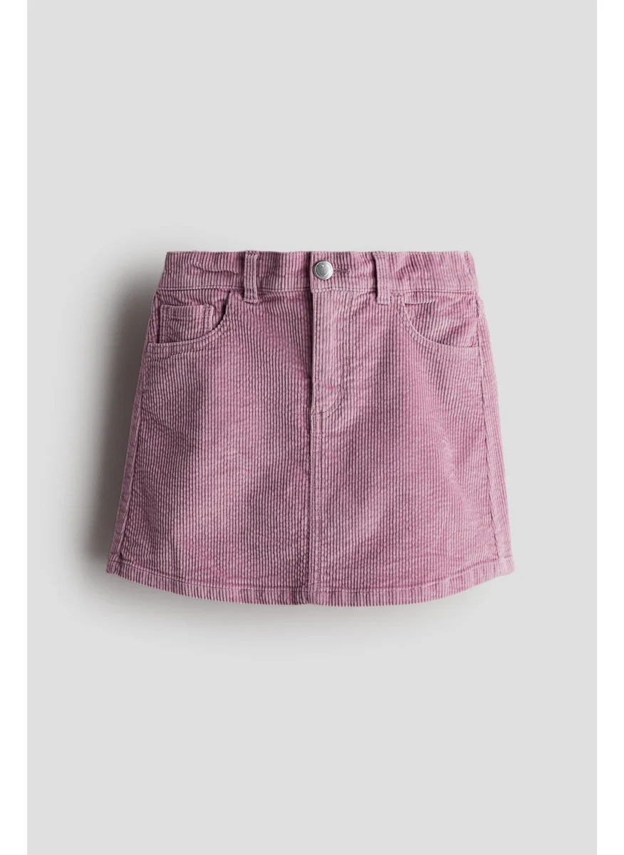 H&M Cotton Corduroy Skirt