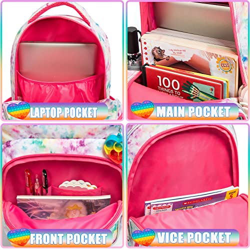 Meetbelify Rolling Backpack for Girls Wheels Backpacks for Elementary Student Kids Wheeled Trolley Trip Luggage for Teen Girls with Lunch Box Pencil Case - Image 5