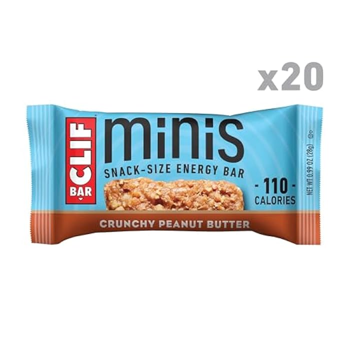 CLIF BAR Minis - Crunchy Peanut Butter - Made with Organic Oats - 5g Protein - Non-GMO - Plant Based - Snack-Size Energy Bars - 0.99 oz. (20 Pack) - Image 3