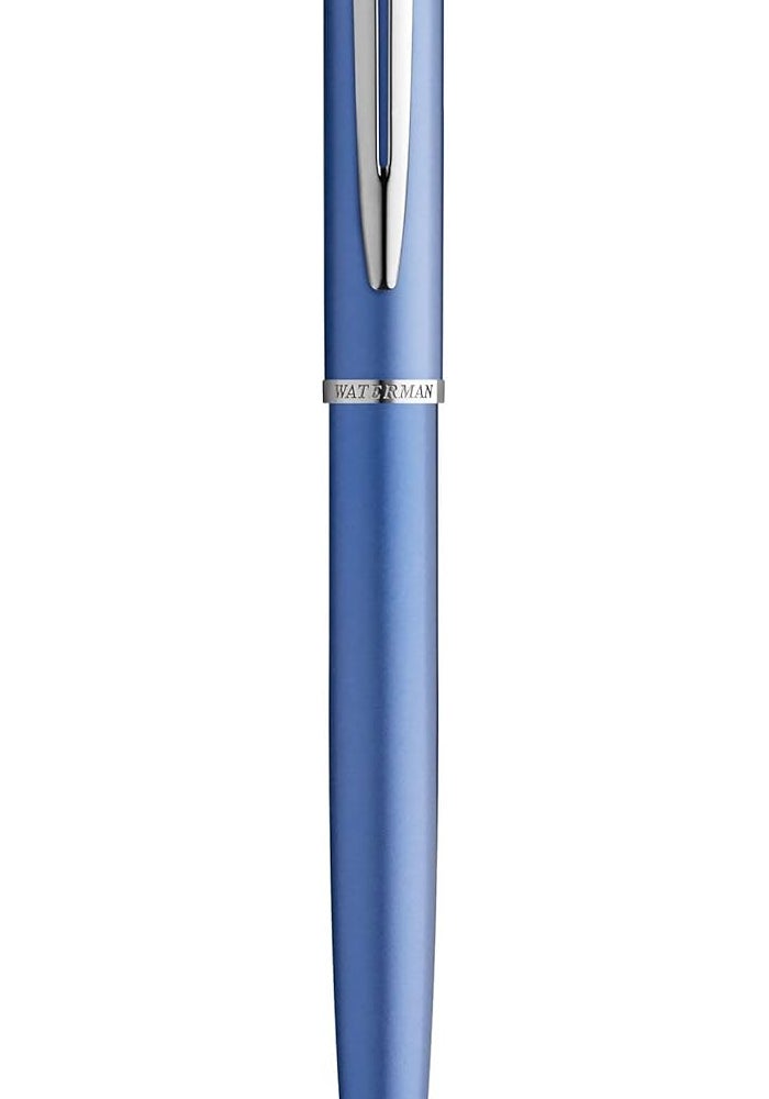 وترمان Waterman Fountain Pen - Elegant Blue Metal Design - Image 2