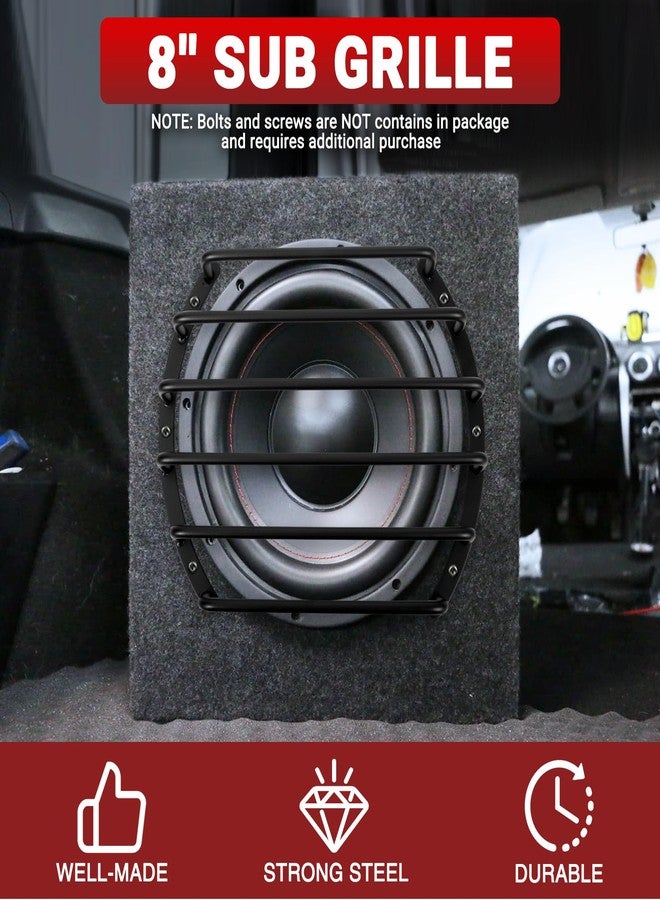 AICARS Metal Car Bar Grille Audio 8 Inches Speaker Subwoofer Grill Grille Cover 6 Bars- Pack of 1 - Image 3