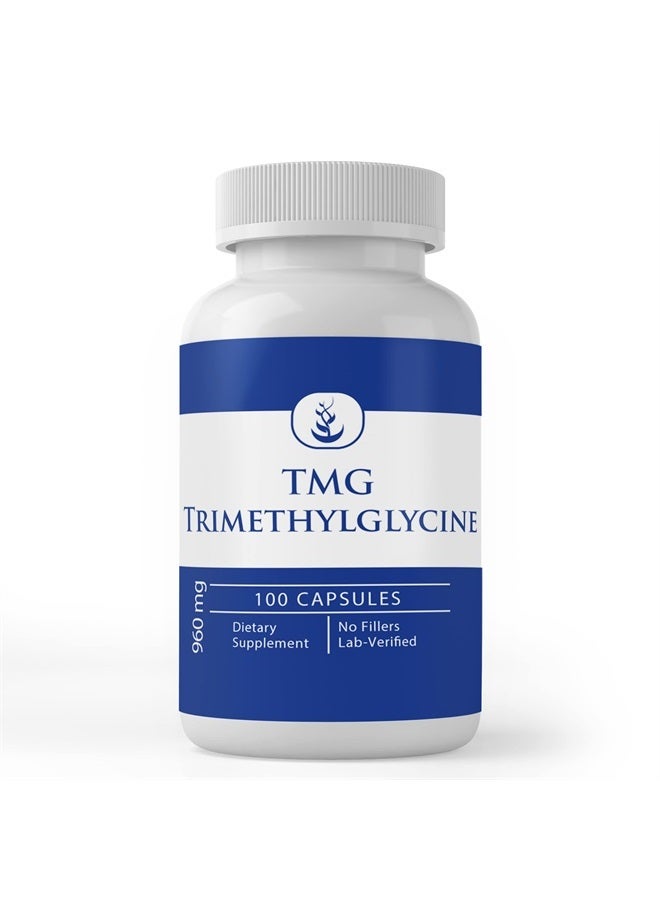 Pure Original Ingredients TMG Trimethylglycine (Betaine Anhydrous), (100 Capsules) Always Pure, No Additives Or Fillers, Lab Verified - Image 1