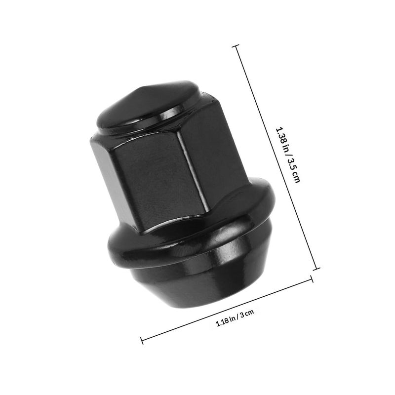 14x1 5 Black Wheel Lug Nut Caps For Mid Size SUV Sports Car Universal Protection - Image 3
