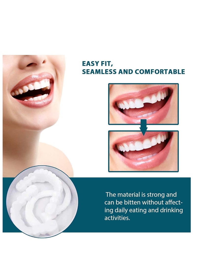EELHOE 1 Pairs Temporary Teeth Perfect Cover, Cosmetic Veneers Teeth Temporary Dentures, Adjustable Snap On, Moldable False Teeth for Beautiful Smile, Nature and Comfortable, Fit Whitening Flex Den - Image 5