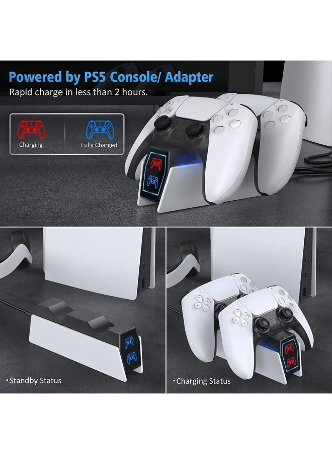 For PS5 Controller Charger 2H Fast Charger With 2 Cable Types PS5 Charging Station For PlayStation 5 Controllers P4 Interactive Figure - Image 4