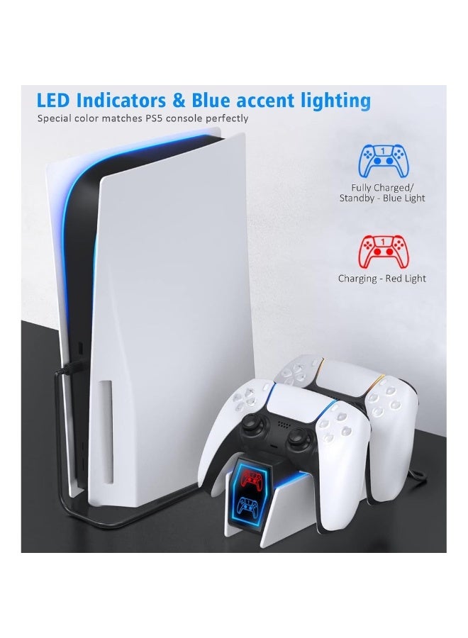 For PS5 Controller Charger 2H Fast Charger With 2 Cable Types PS5 Charging Station For PlayStation 5 Controllers P4 Interactive Figure - Image 3