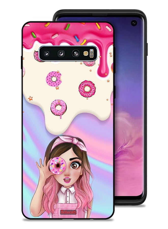 Tolwak Samsung Galaxy S10 Protective Case Cover Holding Donut - Image 1