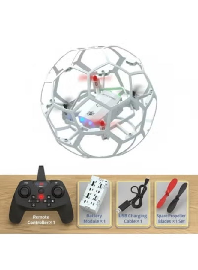 JAJEEK Professional RC Airplane 2026 | Hollow Soccer Ball Design Remote Control Drone with LED Lights | Educational Flying Toy with 360° Rotation, Altitude Hold & USB Fast Charging for Kids & Beginners - Image 1