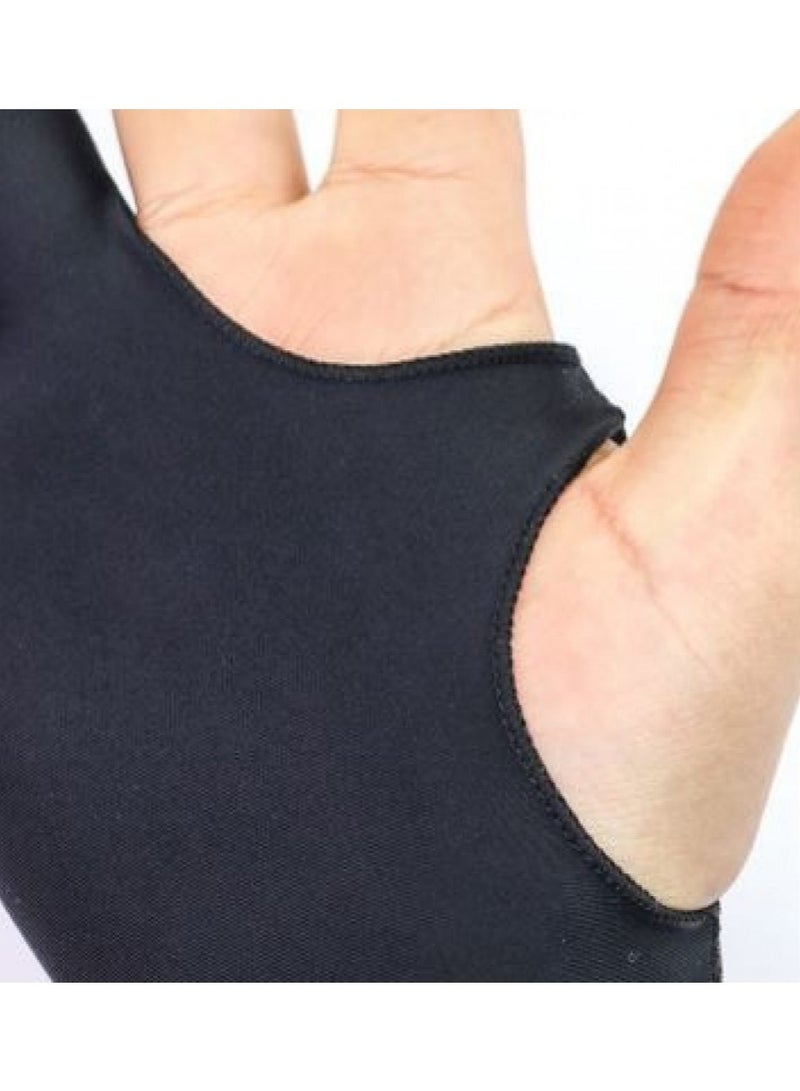 Generic Durable Two-Finger Drawing Glove Black Color  - Image 2