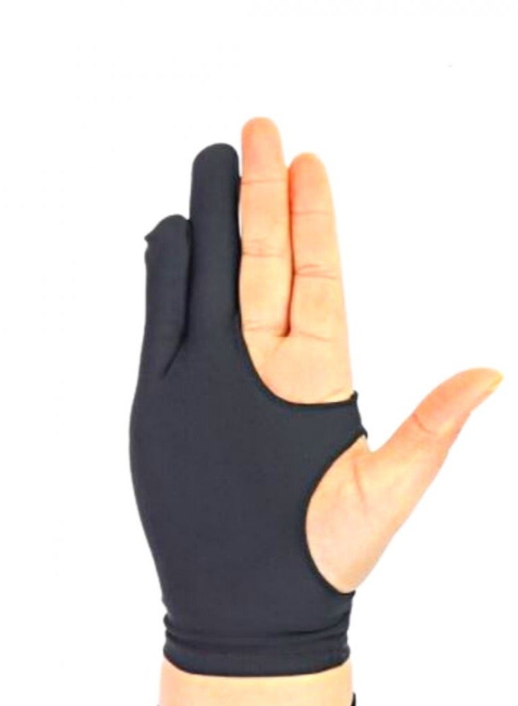 Generic Durable Two-Finger Drawing Glove Black Color  - Image 1