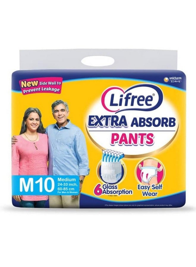 Lifree Absorbent Unisex Adult Diaper Pants (Medium, 24-33 Inch/60-85 cm) - Pack of 4 - Image 3