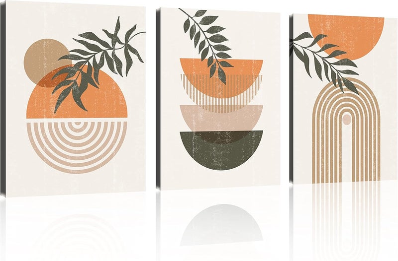 OWNANRTHM Boho Geometric Canvas Wall Art Set - Image 1
