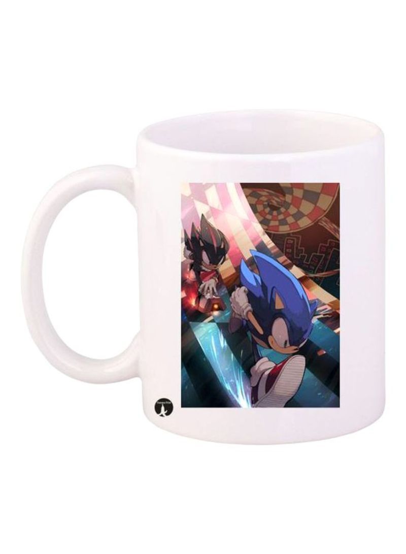 RKN Sonic Character Printed Mug White/Blue Standard Size