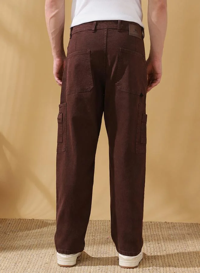 Dennis Lingo Men's Indigo 100% Cotton Solid Pattern Full Length Relaxed Jeans