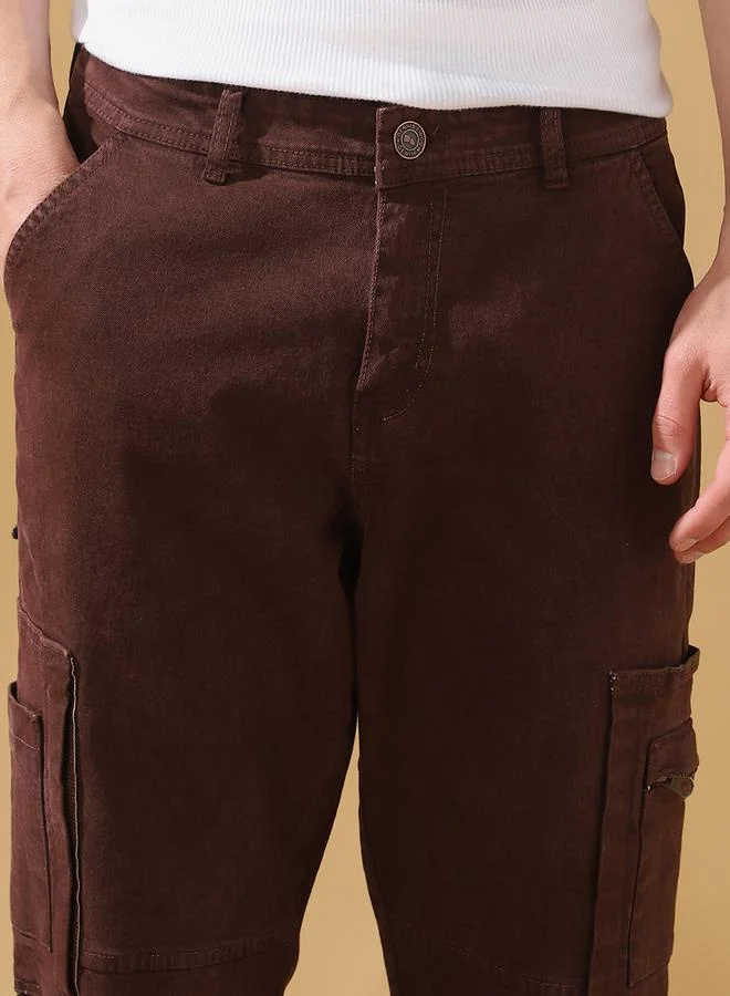 Dennis Lingo Men's Indigo 100% Cotton Solid Pattern Full Length Relaxed Jeans