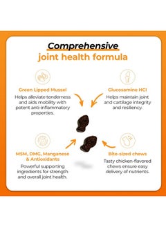 VetriScience Laboratories Glycoflex 3, Clinically Proven Joint Support Cat Supplements  Hip And Joint Health Supplement With Glucosamine, Msm, Green Lipped Mussel & Dmg  60 Chews, Chicken Flavor  - Image 2