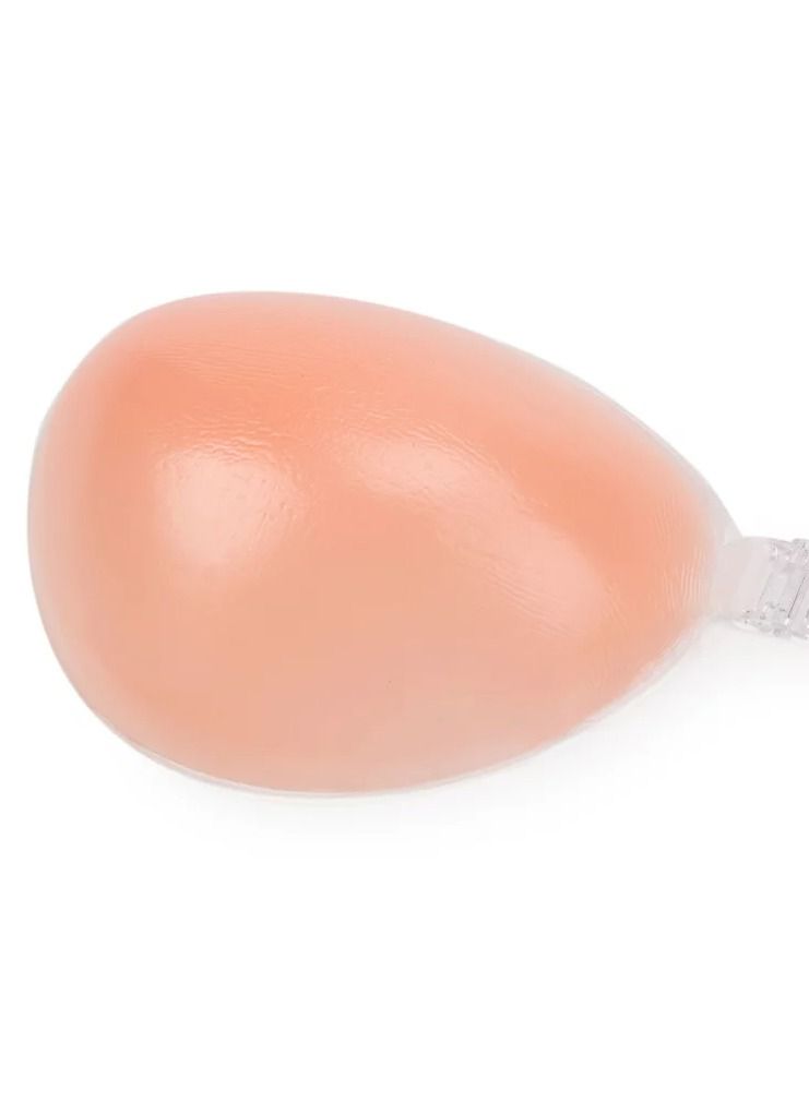 DubaiGallery Strapless Seamless Self Adhesive Silicone Hollow Invisible Push Up Bra Pink - Image 4