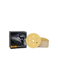 ميركا أقراص صنفرة Mirka Gold / مقاس 6 إنش / درجة خشونة P220 / 7 فتحات / ورق صنفرة بنظام التثبيت الخطاف والحلقة / 100 قرص / الموديل: 2362809922  - Image 1