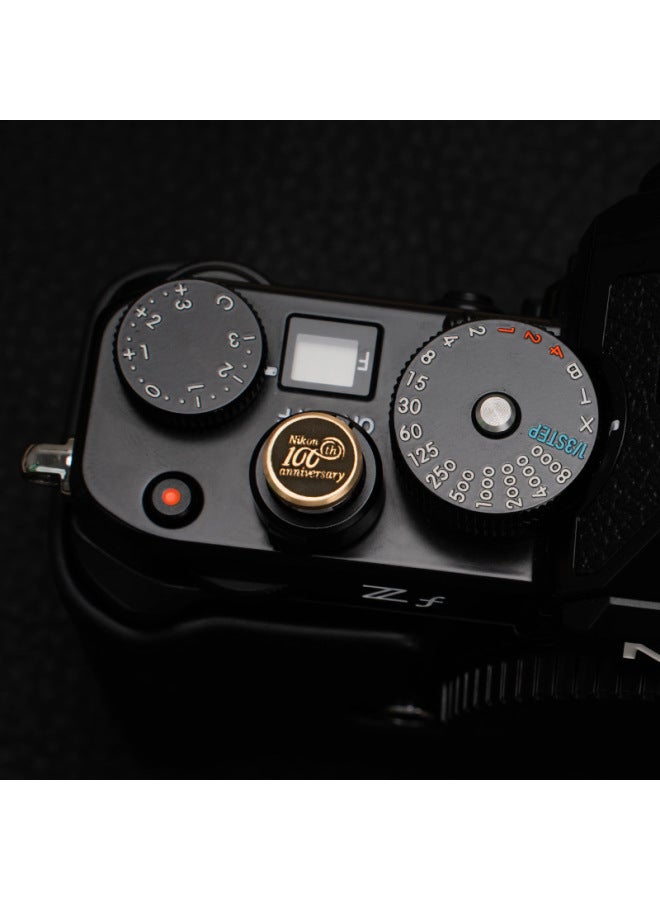 For Nikon Camera Shutter Button Z30zfcz50z62 Shutter Cap Fuji Xt30 Second Generation Hot Boot Cover Accessories-Color:Jingle Cat Set (hot Shoe Cover + Threaded Button)—brass