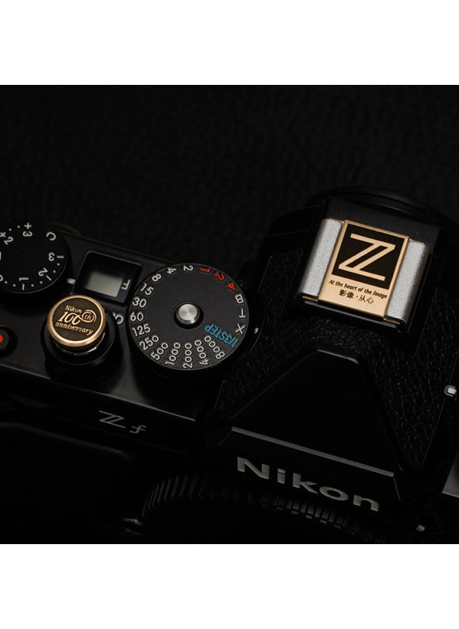 For Nikon Camera Shutter Button Z30zfcz50z62 Shutter Cap Fuji Xt30 Second Generation Hot Boot Cover Accessories-Color:Jingle Cat Set (hot Shoe Cover + Threaded Button)—brass