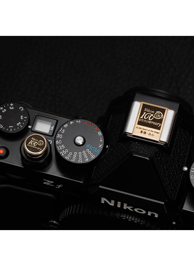 For Nikon Camera Shutter Button Z30zfcz50z62 Shutter Cap Fuji Xt30 Second Generation Hot Boot Cover Accessories-Color:Jingle Cat Set (hot Shoe Cover + Threaded Button)—brass