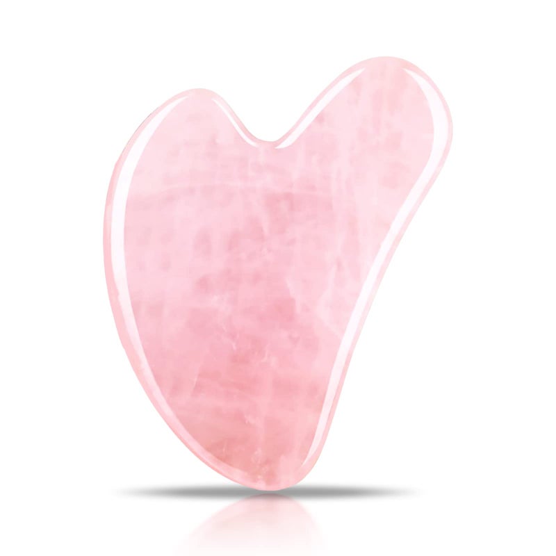 Contrybox Gua Sha Facial Tools Rose Quartz Guasha Tool for Face  Eye Puffiness Reducing  Jawline Sculpting Face Stone Gua Sha Tools for Skin Care Woman GuaSha Stone Tool Pink