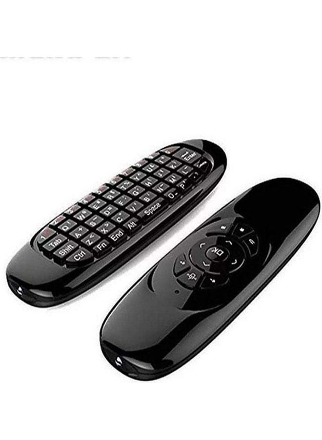 ELTRAZONE English-Arabic Fly Air Mouse T10 2.4Ghz Wireless Remote Control T10 With 3D Gyro Motion Gyroscope Mini Keyboard For All Black - Image 1