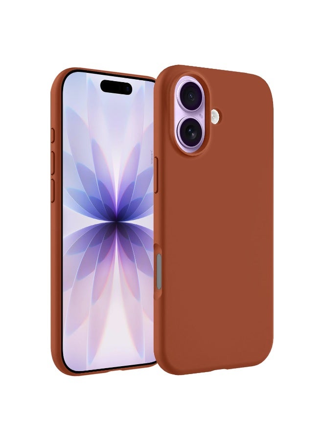 3 Packs Silicone Protective Phone Case for iPhone 17 - Soft Anti-Scratch Microfiber Lining Ultra Slim Drop Protection Phone Cover with Two Privacy Screen Protectors - Windsor Brown - Image 2