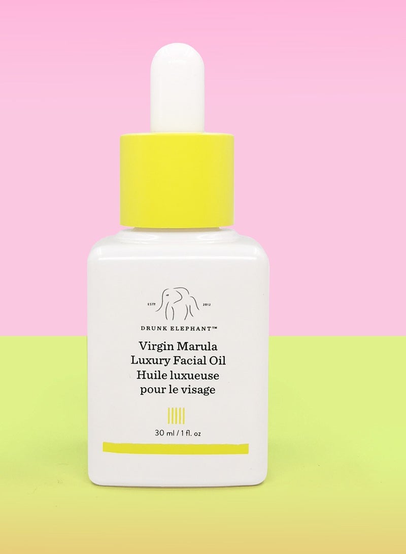 Drunk Elephant Virgin Marula Luxury Facial Oil - Vegan Anti-Aging Skin Care and Face Moisturizer (30mL ) - Image 1