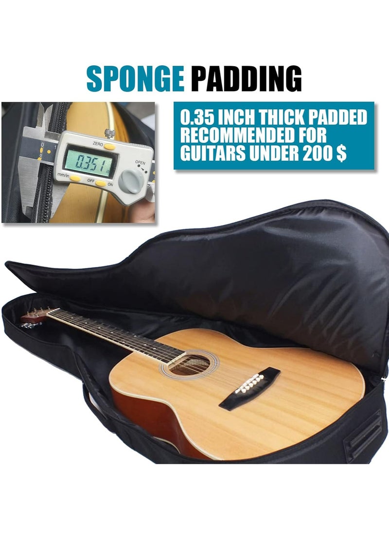 Mike Music 41 Inch Waterproof Dual Adjustable Shoulder Strap Acoustic Guitar Gig Bag 3mm Padding Backpack For 40" & 41-Inch Acoustic Guitar  - Image 4