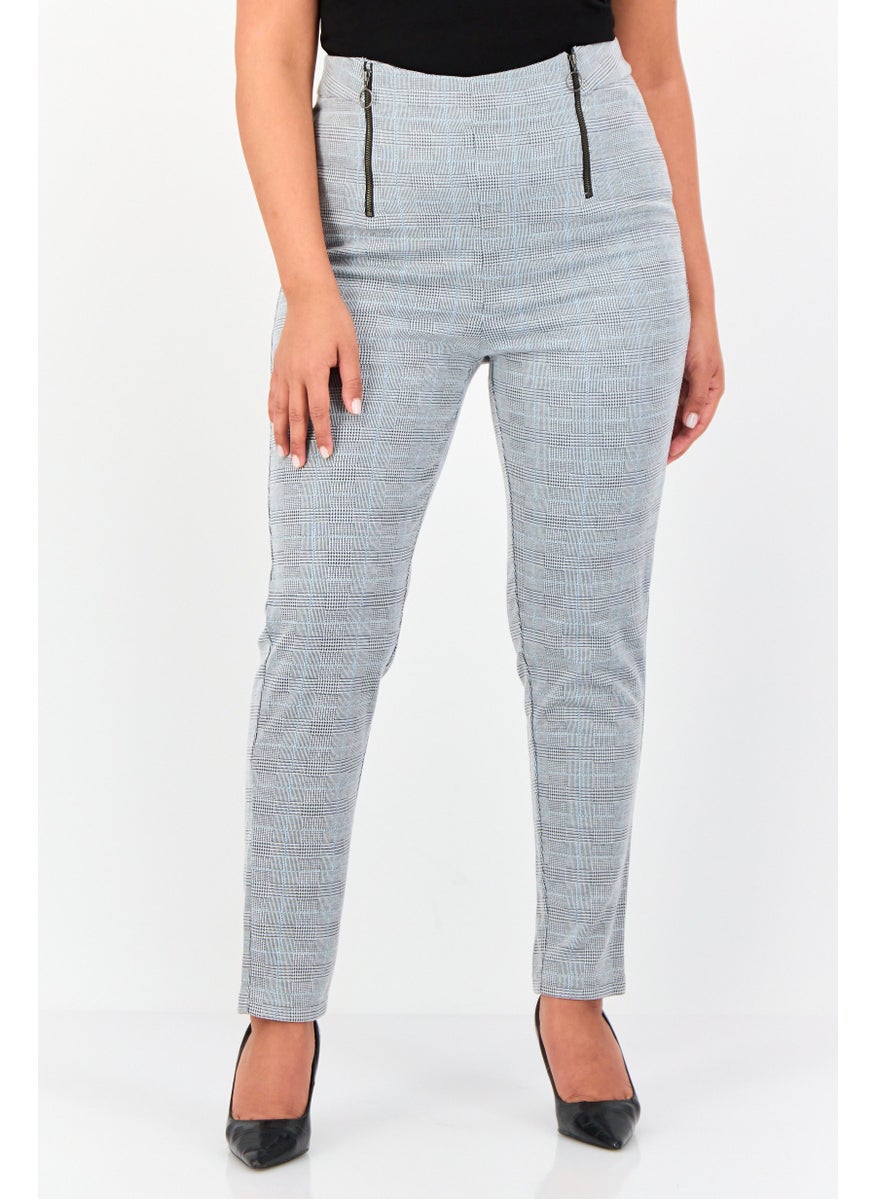 ONLY Women Herringbone Skinny Pants, Multicolor  - Image 1