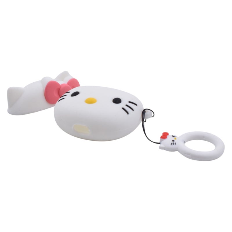 Hello Kitty HI cute  Kitten  Silicone Protective Case for AirPods - White - Image 3