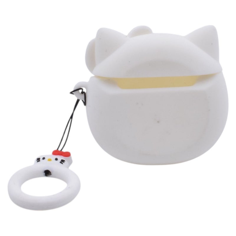 Hello Kitty HI cute  Kitten  Silicone Protective Case for AirPods - White - Image 2