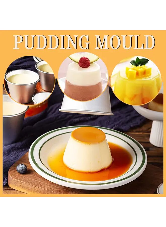 12 Pcs Aluminum Non Stick Pudding Molds For Baking Muffins Cakes - Image 5